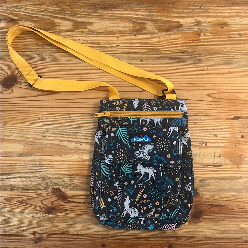 KAVU Keeper Crossbody Bag with Yellow Strap